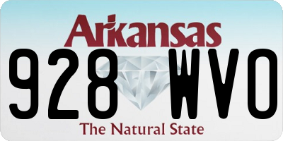 AR license plate 928WVO