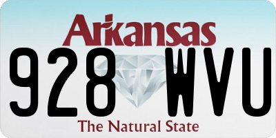 AR license plate 928WVU