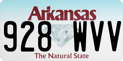 AR license plate 928WVV