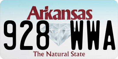 AR license plate 928WWA