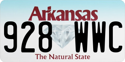 AR license plate 928WWC