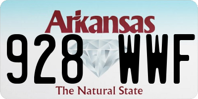 AR license plate 928WWF