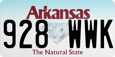 AR license plate 928WWK