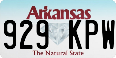 AR license plate 929KPW