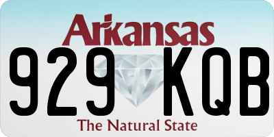 AR license plate 929KQB