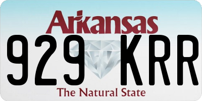 AR license plate 929KRR