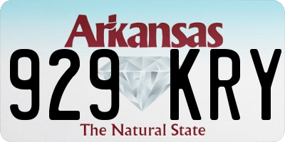 AR license plate 929KRY
