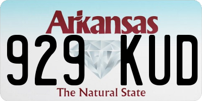 AR license plate 929KUD