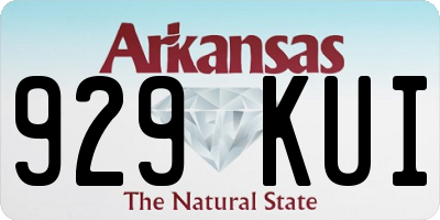 AR license plate 929KUI