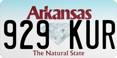 AR license plate 929KUR