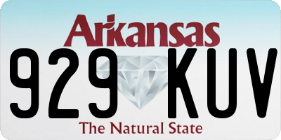 AR license plate 929KUV