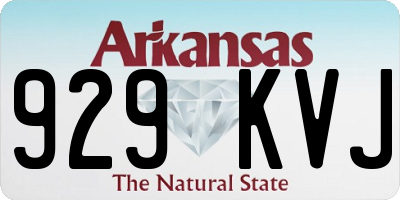 AR license plate 929KVJ