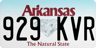 AR license plate 929KVR