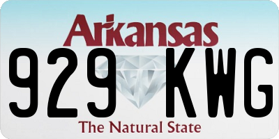 AR license plate 929KWG