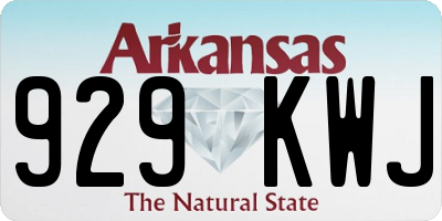 AR license plate 929KWJ