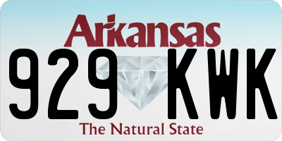 AR license plate 929KWK