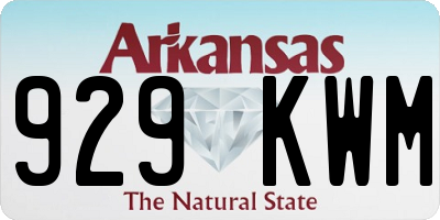 AR license plate 929KWM