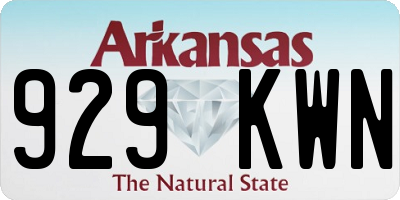 AR license plate 929KWN
