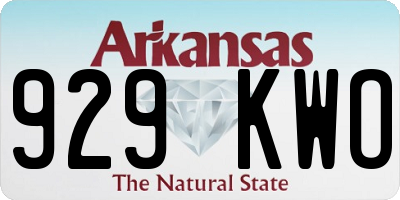 AR license plate 929KWO