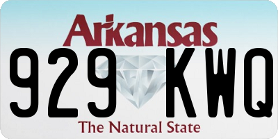 AR license plate 929KWQ