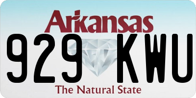 AR license plate 929KWU