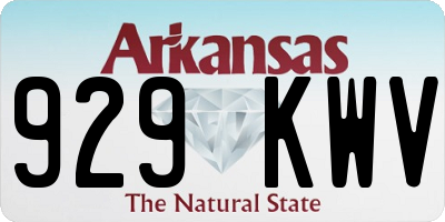 AR license plate 929KWV