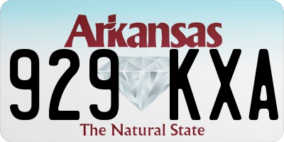 AR license plate 929KXA