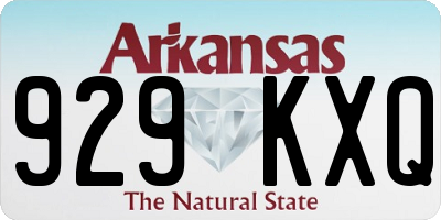 AR license plate 929KXQ