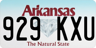 AR license plate 929KXU