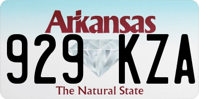 AR license plate 929KZA