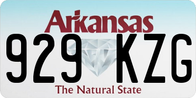 AR license plate 929KZG