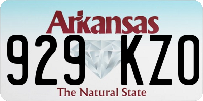 AR license plate 929KZO