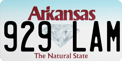 AR license plate 929LAM