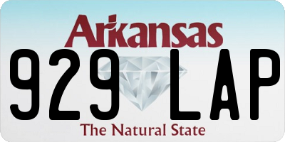 AR license plate 929LAP