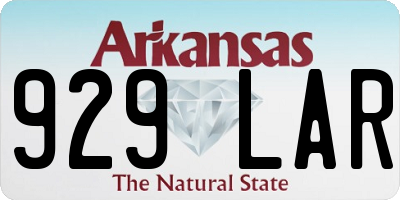 AR license plate 929LAR