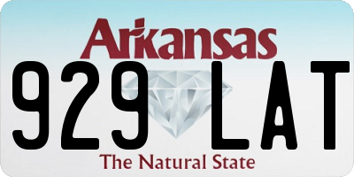 AR license plate 929LAT