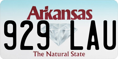 AR license plate 929LAU