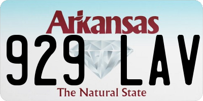 AR license plate 929LAV