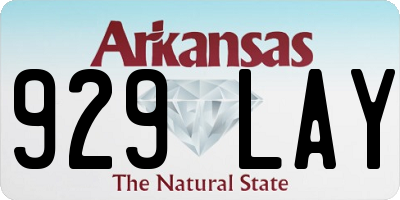 AR license plate 929LAY