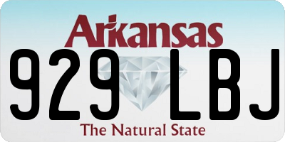 AR license plate 929LBJ