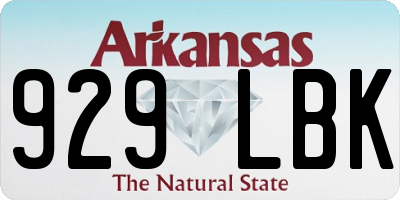 AR license plate 929LBK