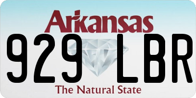 AR license plate 929LBR