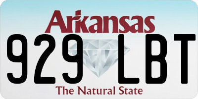 AR license plate 929LBT