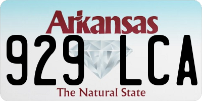 AR license plate 929LCA
