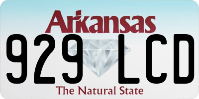 AR license plate 929LCD
