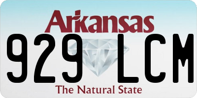 AR license plate 929LCM