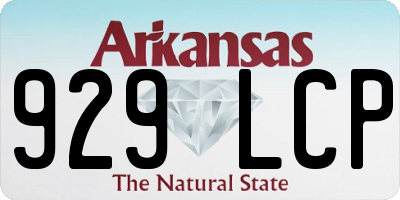 AR license plate 929LCP