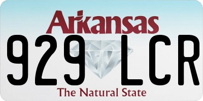 AR license plate 929LCR