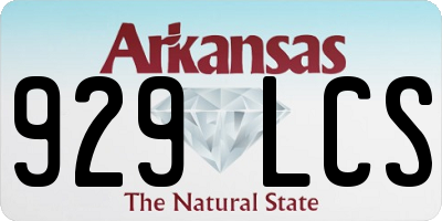 AR license plate 929LCS