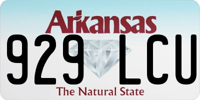 AR license plate 929LCU